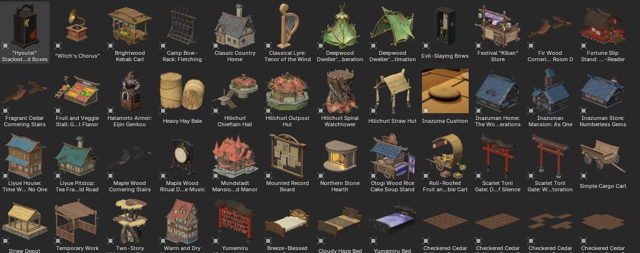 Blender原神资产包|原神（Genshin Impact）环境道具全类别Blender模型合集
