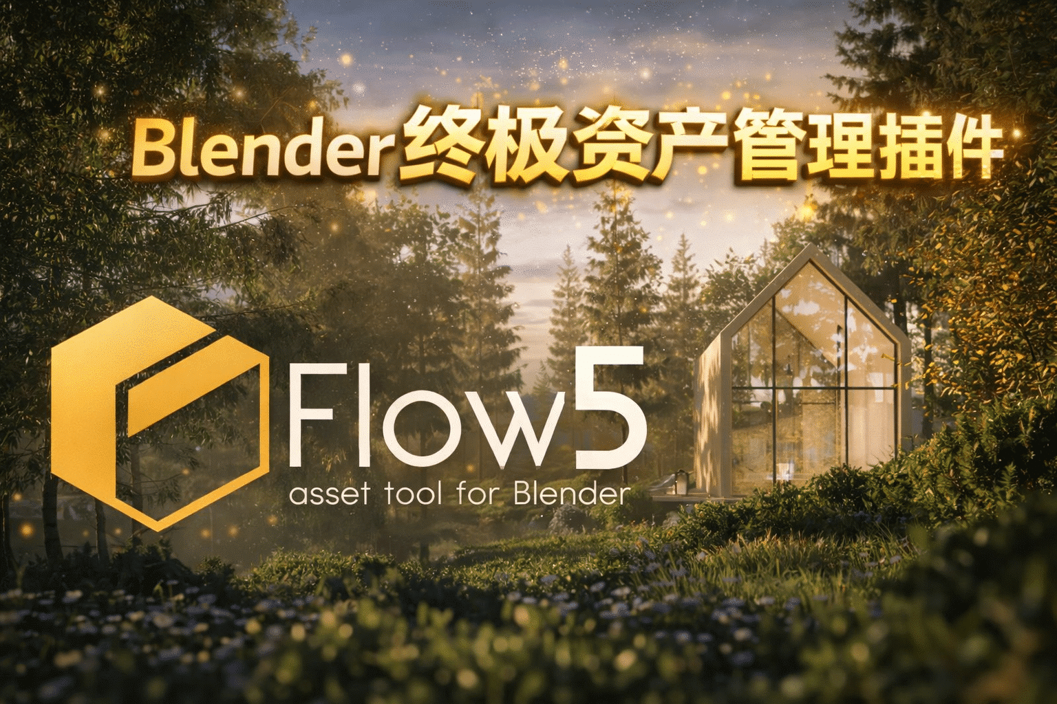 Blender 资产管理神器 Flow 5：一键管理模型/材质，自带笔刷分布与实例编辑，效率提速 200%！
