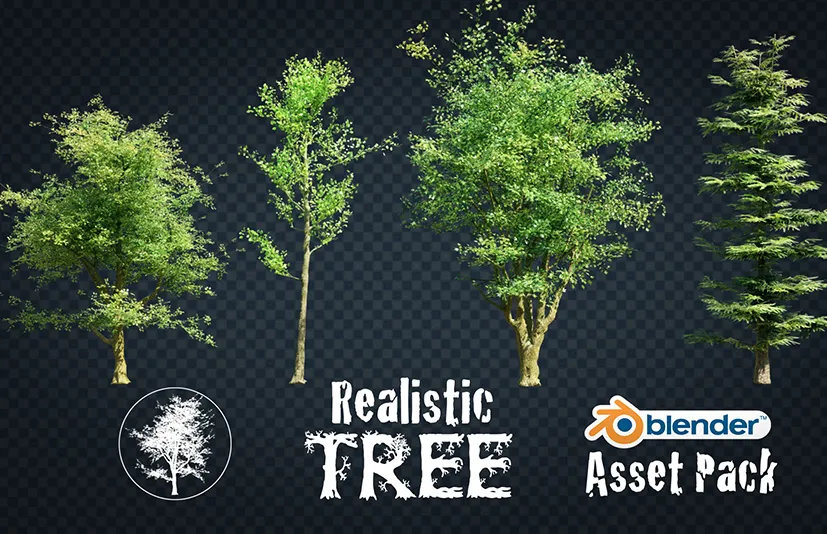 Blender下载|真实树木资产包 Realistic Tree Asset Pack