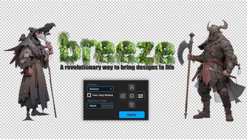 【AE脚本】摆动波浪微风摇曳动画快速创建AE脚本 Breeze v1.0，包含使用教程