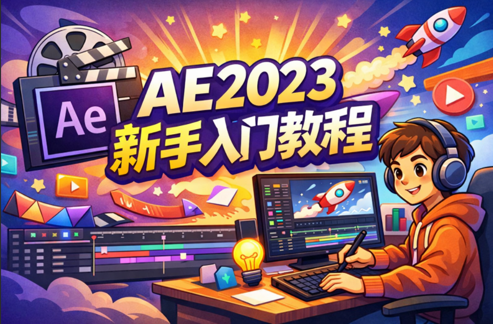After Effects（AE）新手入门教程：从新手到能接单的视频特效师