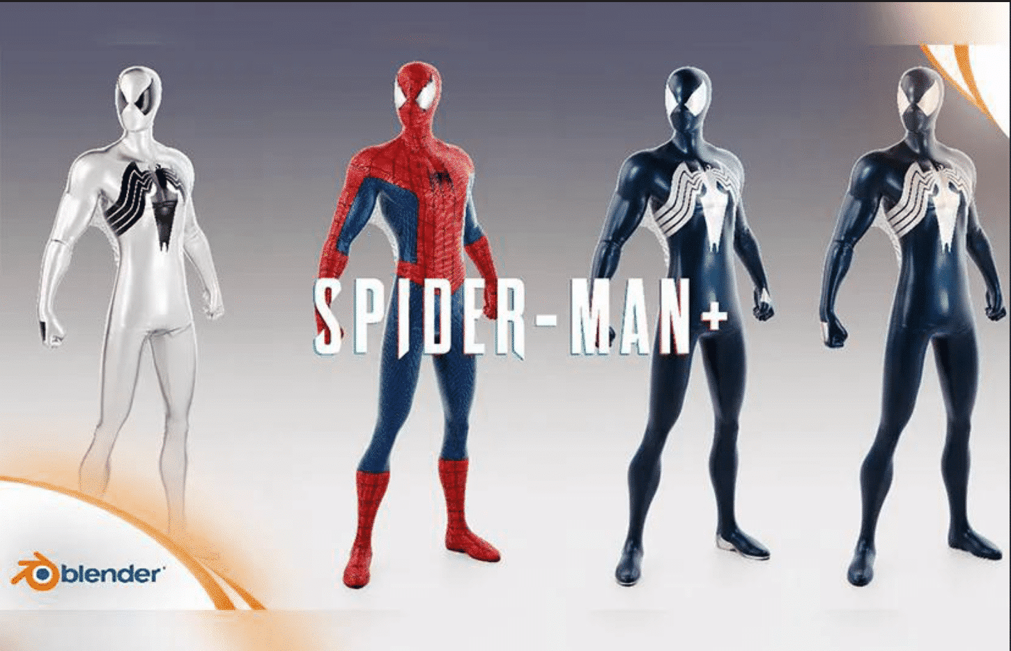 【Blender模型】蜘蛛侠3D模型Spider-Man+ Blender Rig