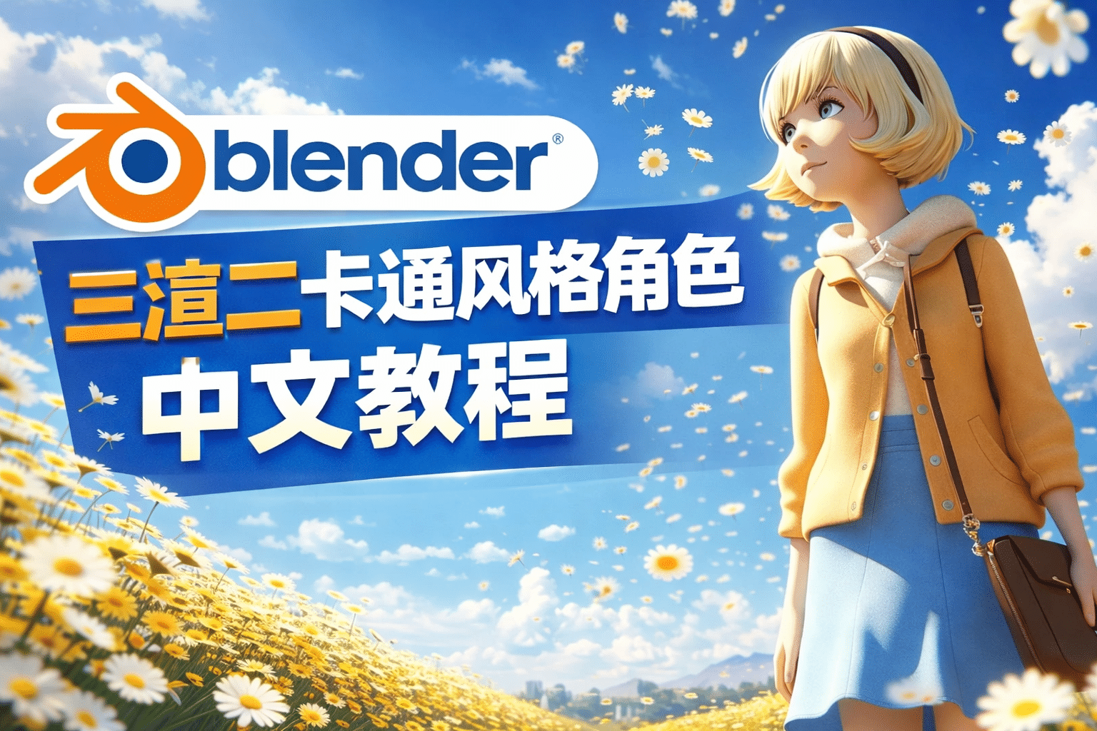 Blender三渲二卡通风格角色中文教程