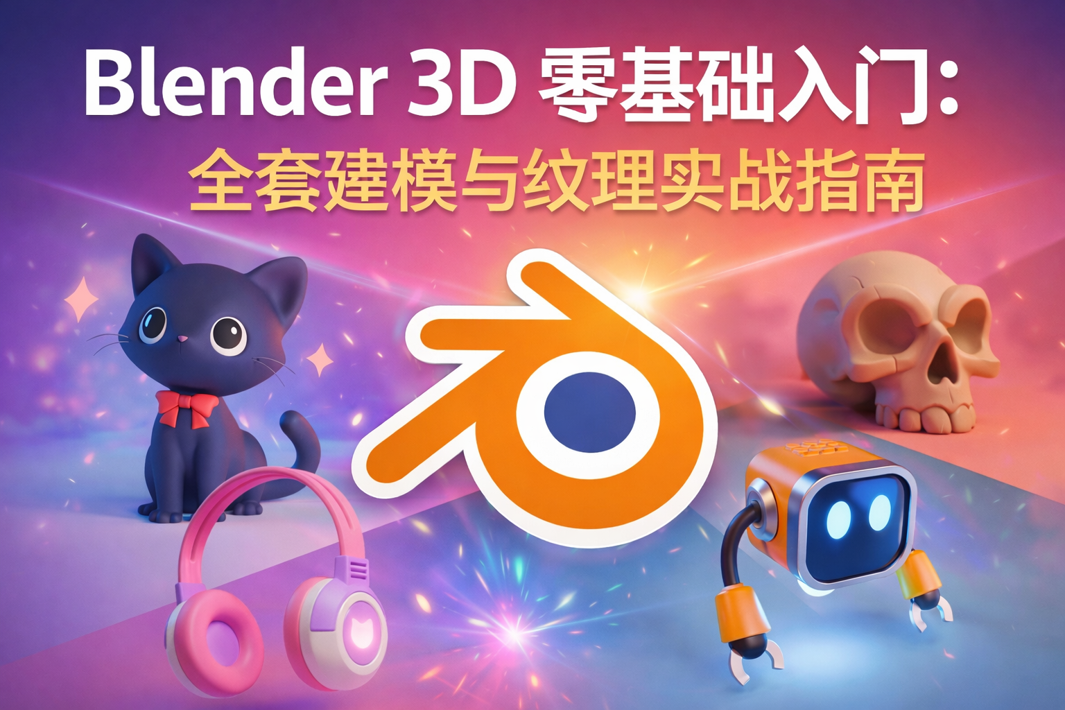 Blender 3D 零基础入门：全套建模与纹理实战指南Blender 3D for Beginners Complete Modeling and Texturing guide